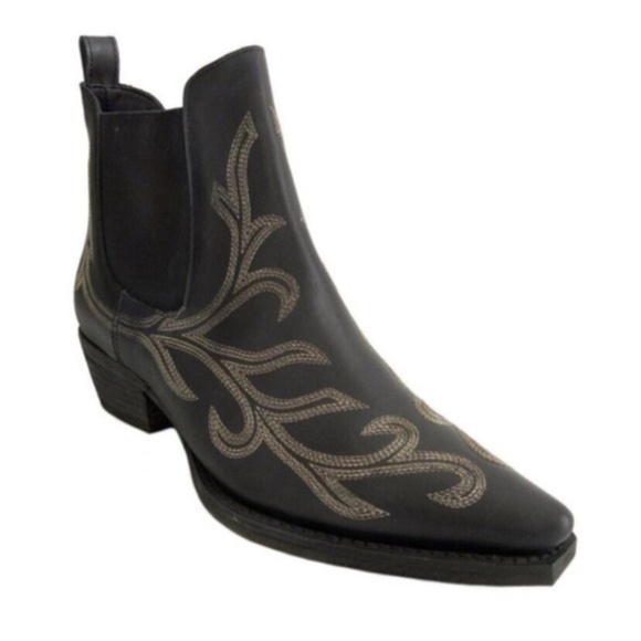 NEW Free People Western Boot Wayward Black Leather Women's size 8.5